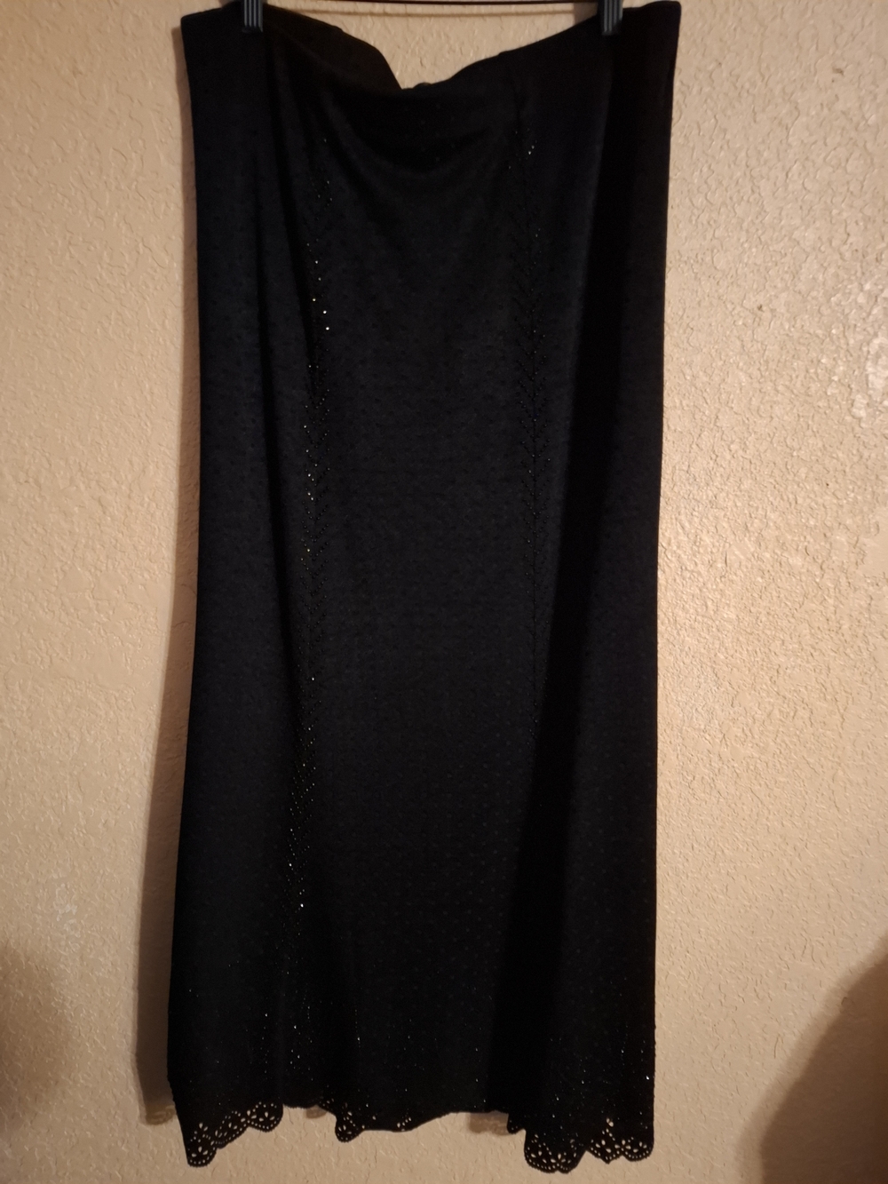Classic Black A-Line Midi Skirt